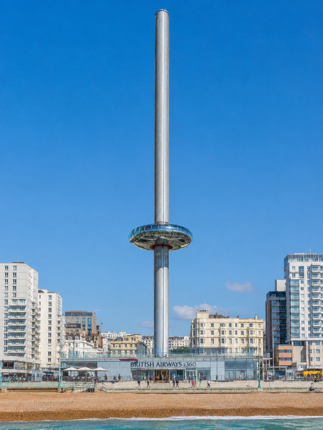 The British Airways i360 observation tower on the Brighton seafront
